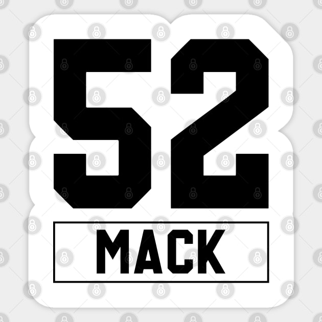 Oakland Raiders 52 Sticker by Cabello's